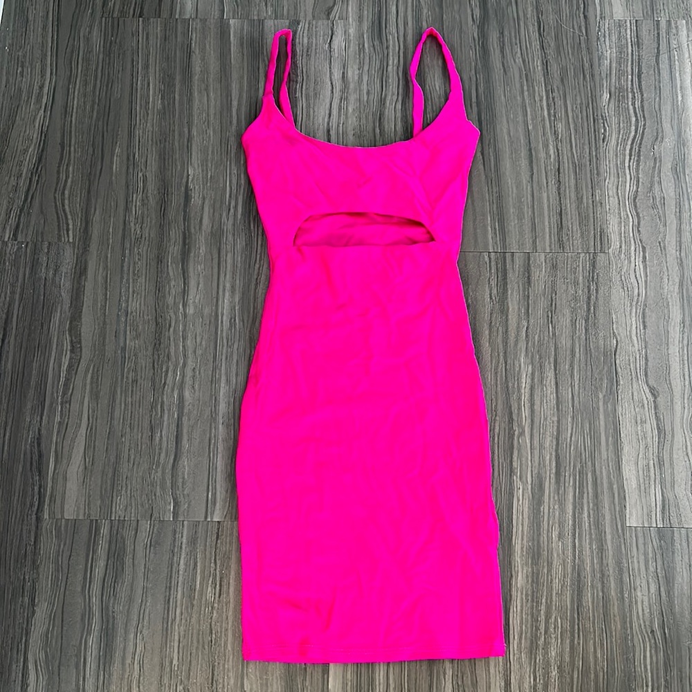 Fuchsia Pink Bodycon Dress